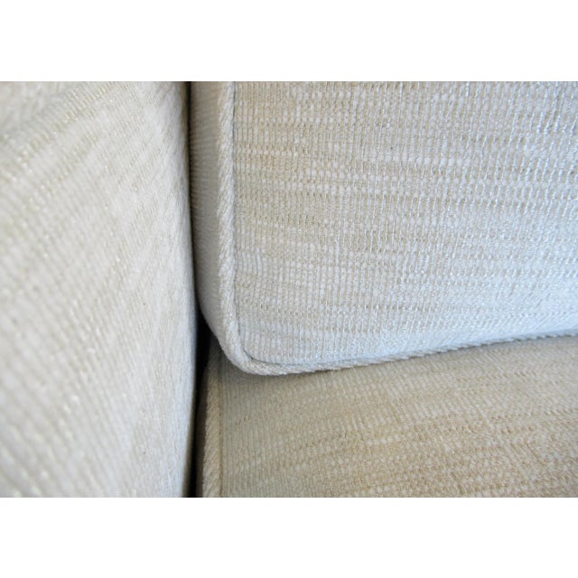 Wood Circa 2015 Stark Carpet Co., Custom-Made Sofa With Sloped Arms With Kravet Chenille Upholstery For Sale - Image 7 of 12