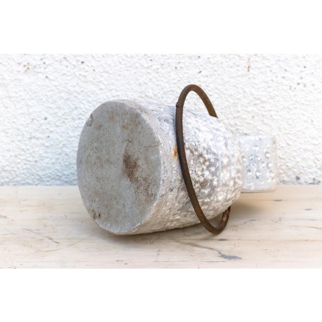 Off-white Bell Form Carved Stone Door Stop For Sale - Image 8 of 9
