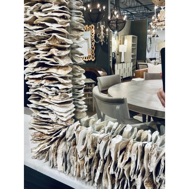 2020s Made Goods Organic Modern Oyster Shell Mina Wall Mirror For Sale - Image 5 of 5