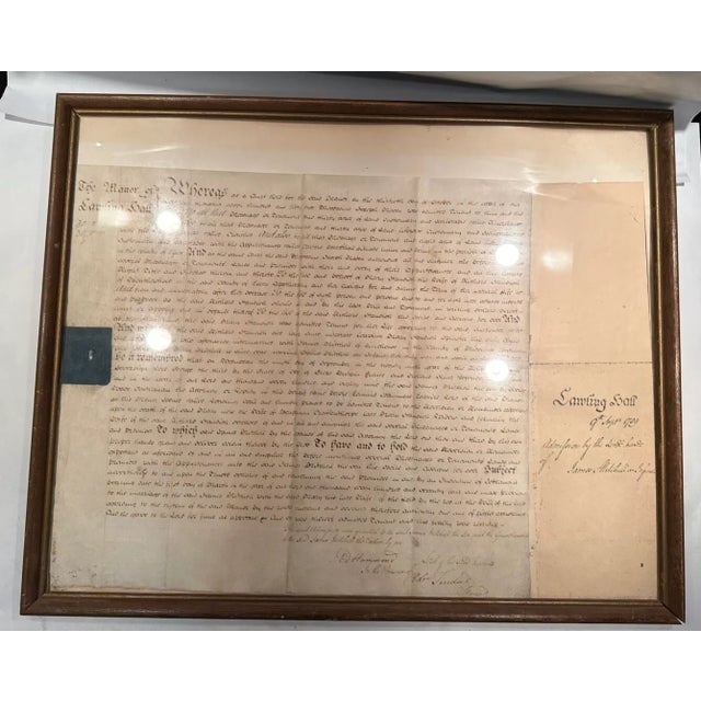 This listing is for an antique English indenture document. The document is handwritten and has a nice seal on the left....