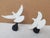 White Vintage - Pair of John Perry Seagulls in Flight Figurines - Black Base - White Matte Pellucida For Sale - Image 8 of 15
