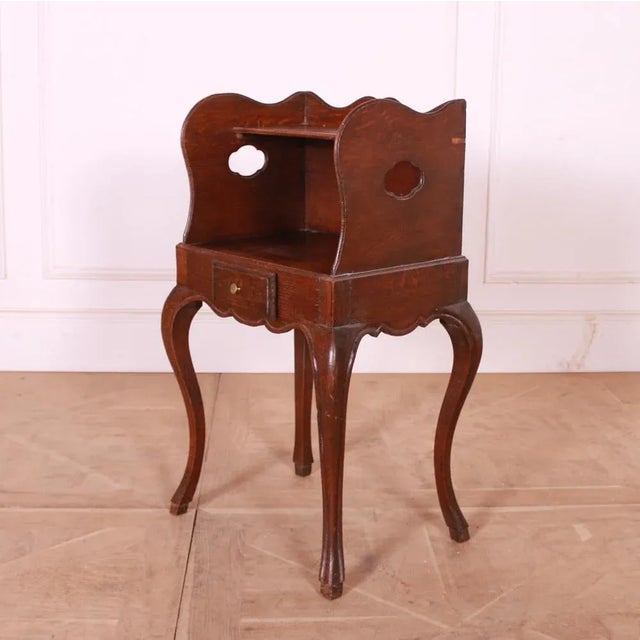 French Oak Bedside Table, 1890s For Sale - Image 4 of 5