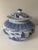 Mid 20th Century Chinese Blue and White Floral & Landscape Porcelain Lidded Urn For Sale - Image 11 of 11