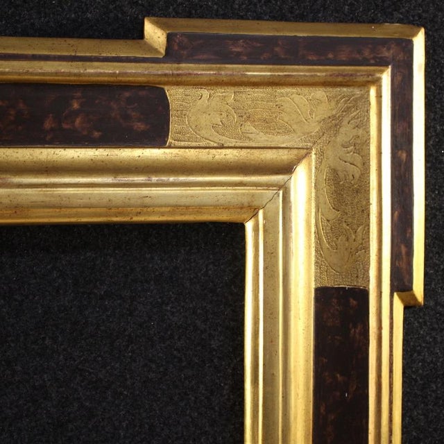 Vintage Italian Gilded and Painted Frame, 1920 For Sale - Image 11 of 13