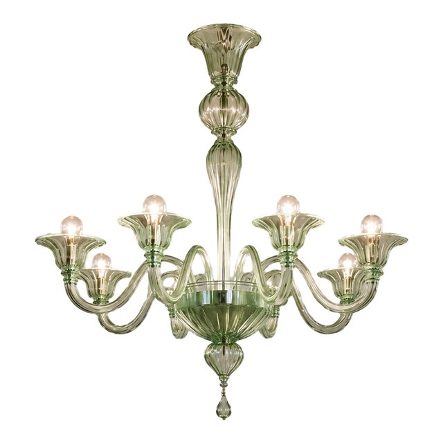 Contemporary Modern Elegant "Rigadin" Murano Glass Chandelier by SimoEng, Italy For Sale