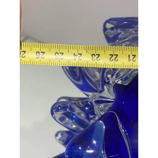 Contemporary Rostrato Blue Murano Glass Vase from Simeng For Sale - Image 3 of 8