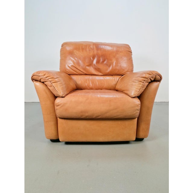 Calf Leather Lounge Chair from Natuzzi, Italy, 1990s For Sale - Image 15 of 15