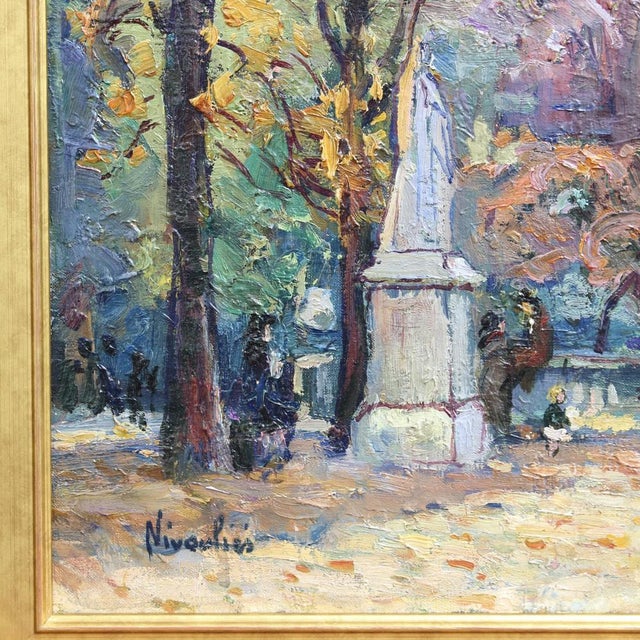 Marie de Nivouliès de Pierrefort, Le Jardin du Luxembourg, 1910, Oil on Canvas, Framed For Sale - Image 10 of 18