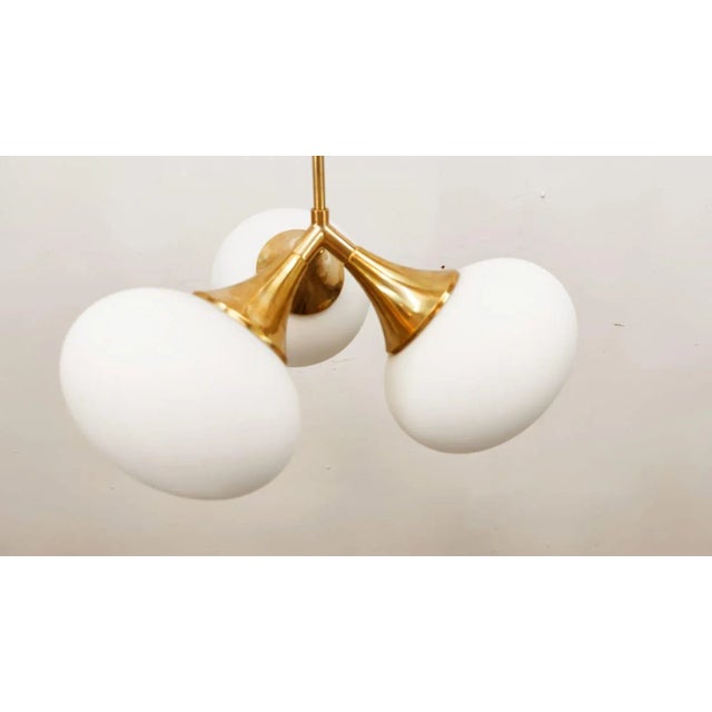 Metal Sputnik Pendant in Brass with Three Suspensions For Sale - Image 7 of 17