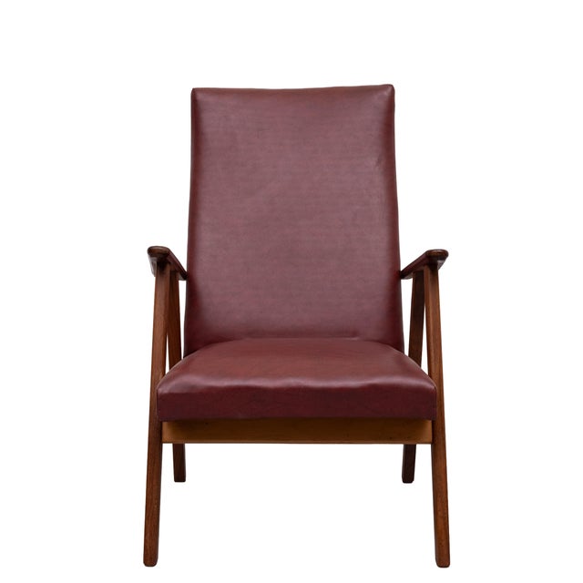 Wood Teak High Back Lounge Chair, Holland, 1960s For Sale - Image 7 of 11
