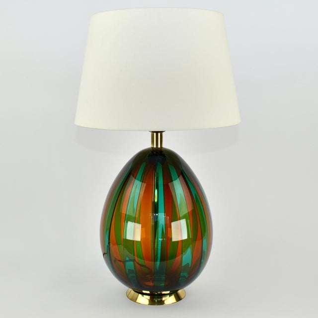 Mid-Century Modern Vintage VeArt Murano Glass Table Lamp For Sale - Image 3 of 14