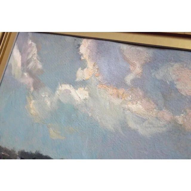 Alfejs Bromults, Outskirts of Town, 1959, Oil on Cardboard For Sale - Image 7 of 9