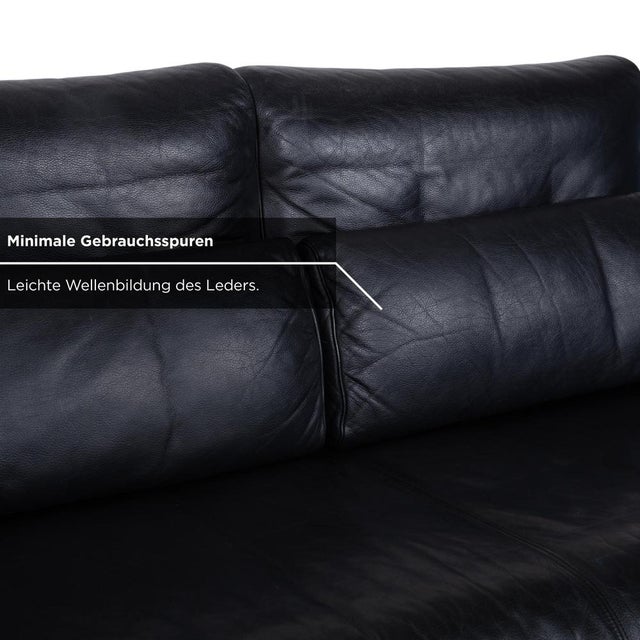 Model 6500 2-Seater Sofa in Black Leather from Rolf Benz For Sale - Image 9 of 14