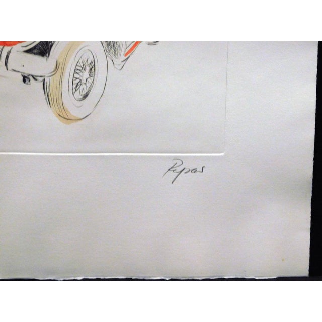 1980s William Papas "Palm Canyon Drive Palm Spring" H.Signed Hand Colored Etching For Sale - Image 5 of 7