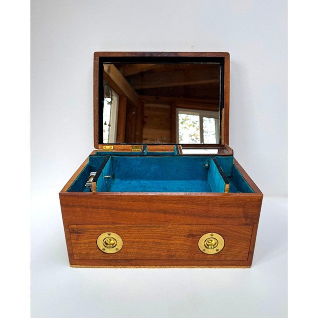 Vintage Handmade Musical Jewelry Cabinet With Drawer For Sale - Image 11 of 18