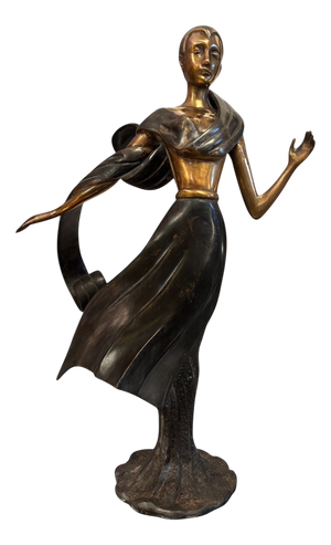 Art Deco Bronze Figure Dancer, 1930s