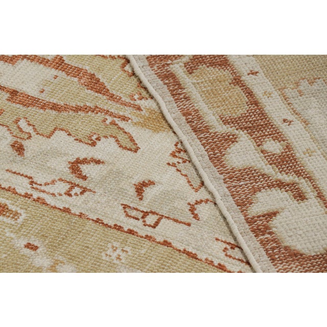 Textile Rug & Kilim’s Oversized Oushak Style Rug in Cream White With Floral Patterns For Sale - Image 7 of 7