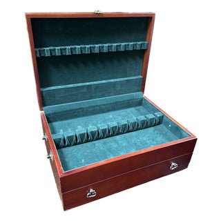 Felt Lined Flatware Box For Sale