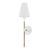Mitzi Mariana 1-Light Wall Sconce with Rattan Accent, Textured White For Sale
