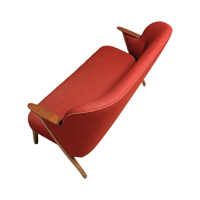 Red Danish Modern Sofa Attributed to Chresten Findahl Brodersen, c.1950s For Sale - Image 8 of 8