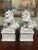 Pair of Mid Century Blanc De Chine, White Foo Dogs / Lions - Chinoiserie Decor For Sale - Image 4 of 7