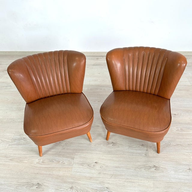 Mid-Century Modern German Cocktail Chairs, a Pair For Sale - Image 3 of 9