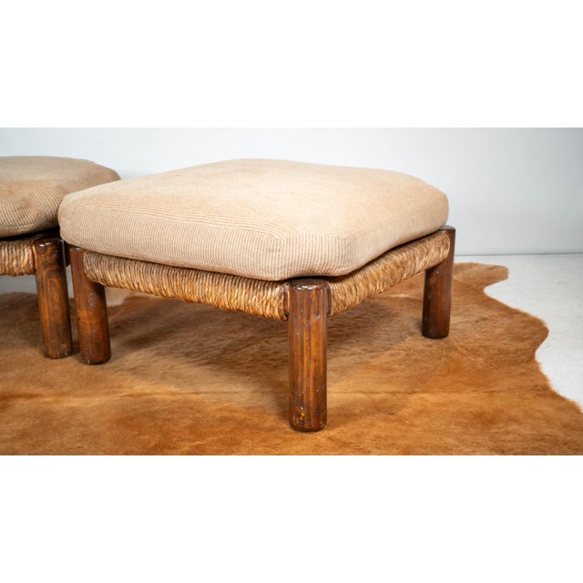 Rustic 'Montana' Ottomans by Michael Taylor for Kreiss For Sale - Image 16 of 18