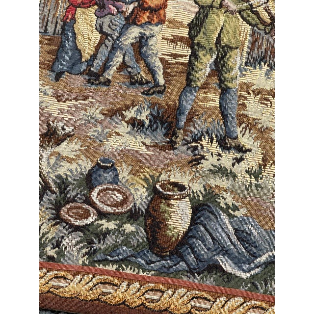 French Jacquard Tapestry with the Flemish Festival Motif in the style of Aubusson, 1970s For Sale - Image 12 of 18