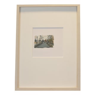 Allee, Jochen Pankrath, 2009, Oil on Paper, Framed For Sale