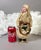 Antique German cotton batting Santa Claus figure made for the American export market, featuring an expressive hand-painted...