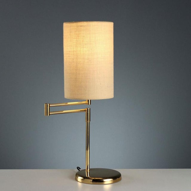 Vintage Table Lamp in Metal and Fabric, Italy, 1980s For Sale - Image 10 of 10