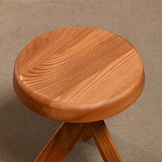 Stool S31 Model in Elmwood by Pierre Chapo, France For Sale - Image 12 of 18