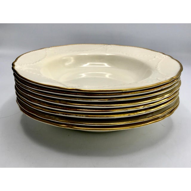 Victorian 19th Century Antique Minton Ironstone Rimmed Bowls - Set of 8 For Sale - Image 3 of 13