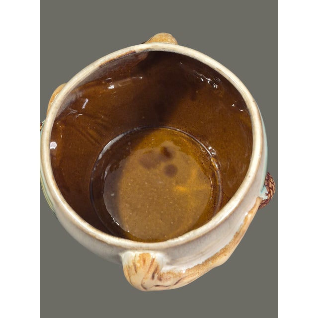 Vintage Glazed Pottery Pine Cone Jardinière Planter For Sale - Image 6 of 8