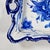 Mid 20th Century Vestal Alcobaca Portugal Blue and White Floral Handled Ceramic Serving Tray For Sale In Cincinnati - Image 6 of 16