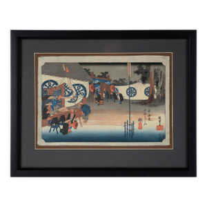 Stage 48 of the 53 Stages of the Tokaido - Japanese Woodblock on Rice Paper by Utagawa Hiroshigepe