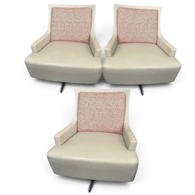 3 Barbara Barry "Scoop" Lounge Chairs for HBF-Blend of MCM Inspiration & Contemporary Refinement For Sale - Image 11 of 12