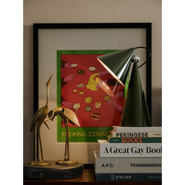 Mid-Century Modern Leonard Brass Crane Figurines (12") For Sale - Image 16 of 16