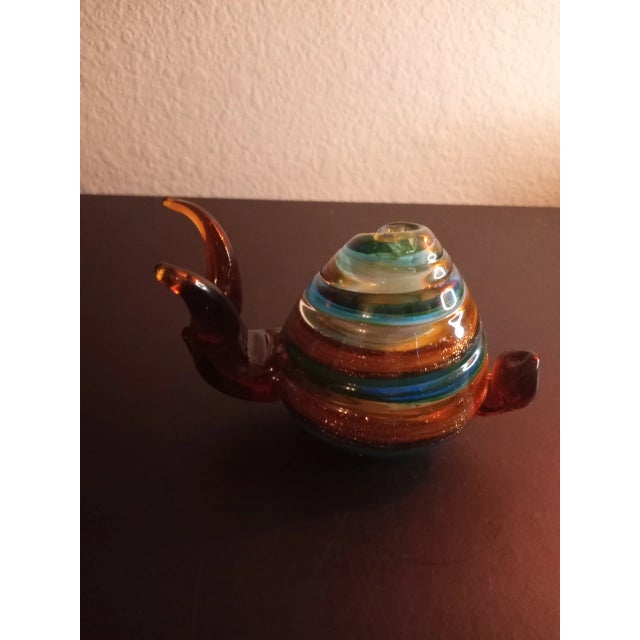1980s Multicolor Art Glass Snail Figurine For Sale In Dallas - Image 6 of 8