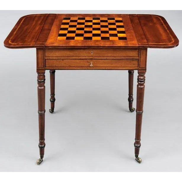 English English Antique Regency Games Table For Sale - Image 3 of 11
