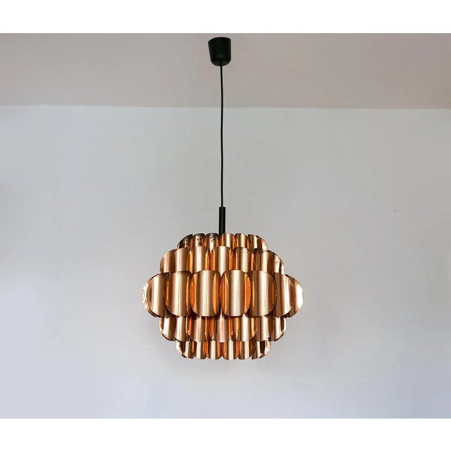 Metal Mid-Century Modern Copper Lamp by Thorsten Orrling for Temde, 1950s For Sale - Image 7 of 7