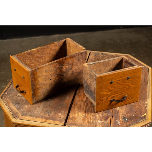 Early 20th Century Rotating Hardware Cabinet With Pull Drawers For Sale - Image 9 of 10