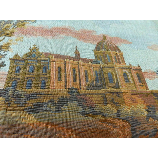Textile Vintage Machine Woven Wall Hanging Tapestry For Sale - Image 7 of 12