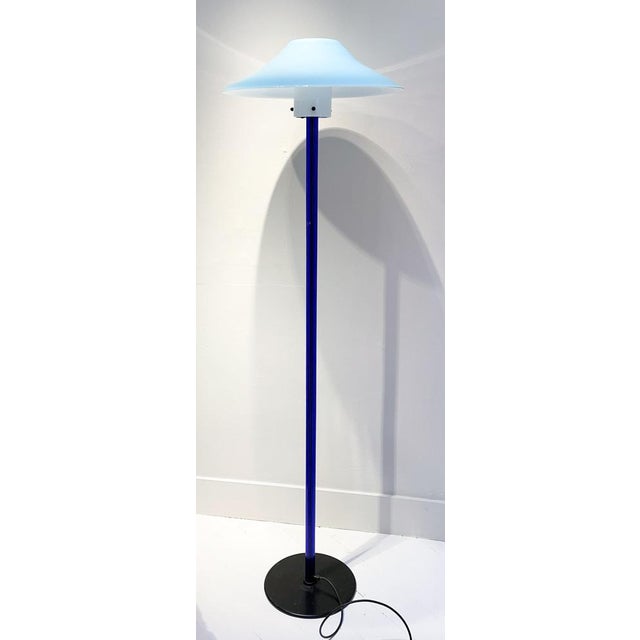 Italian Blue Chiara Floor Lamp by Cini Boeri for Venini, 1980s For Sale - Image 6 of 11