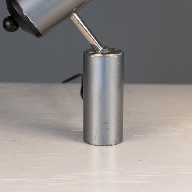 Gray Small Steel Table Lamp, 1970 For Sale - Image 8 of 10