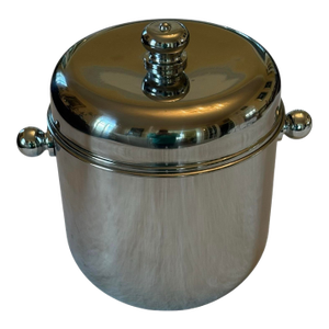 Vintage Godinger Stainless Steel Vodka on Ice Bucket With Five Shot Glasses