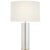 Modern AERIN by Visual Comfort Signature Lineham 29.5" Cordless Table Lamp in Crystal and Polished Nickel with Linen Shade For Sale - Image 3 of 3