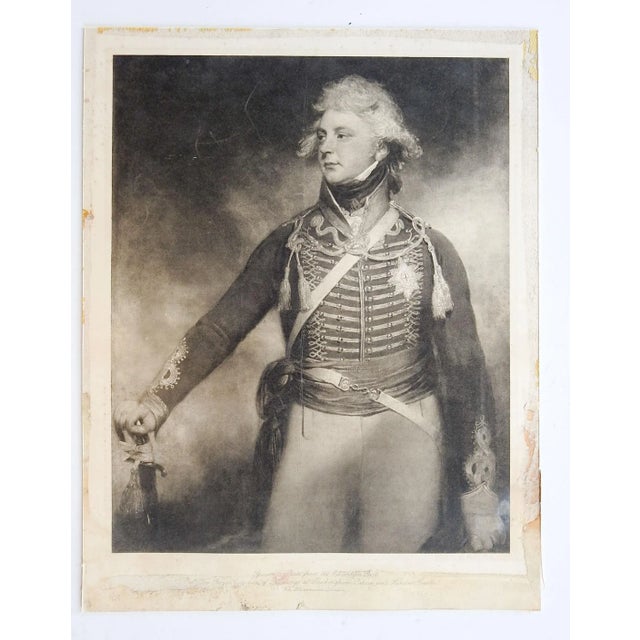 English Antique Portrait of George Prince of Wales Photogravure For Sale - Image 3 of 5