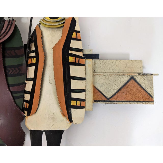 C. Jere Signed 1996 Village Women Wall Sculpture For Sale - Image 10 of 13