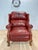 French Napoleon III Style Leather Wingback Recliner Library Armchair For Sale - Image 3 of 12